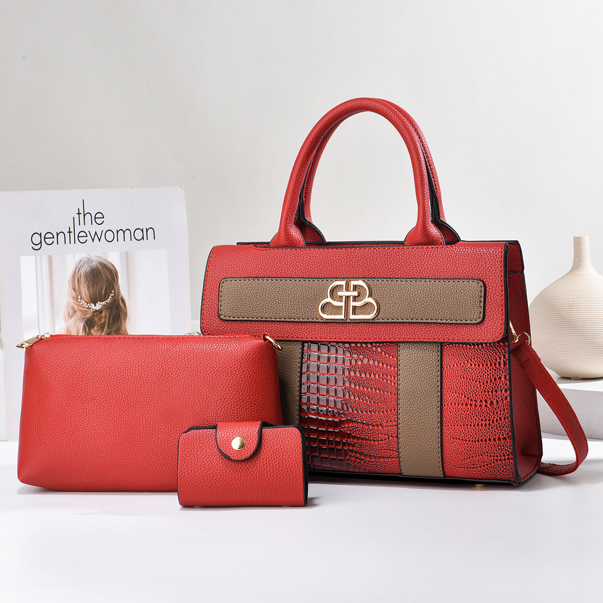 Women's Mother Stitching Stone Pattern Fashion Trendy Small Square Bags