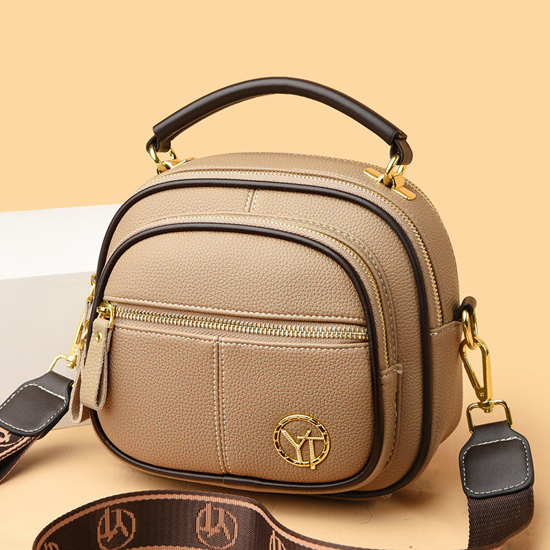 Women's Soft Leather Textured Apple High-grade Crossbody Bags
