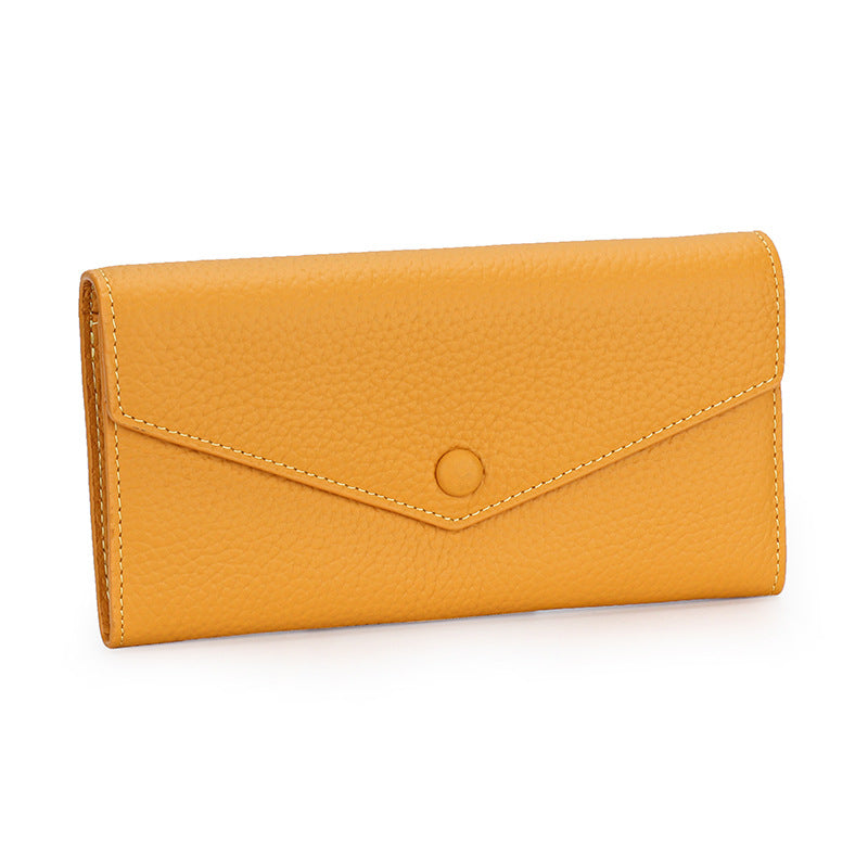 Women's Pure Leather Long Genuine Large Capacity Ladies Wallets