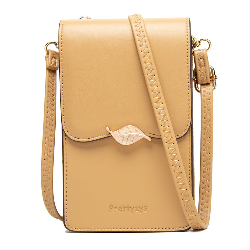 Women's Touch Screen Hipster Style Leaf Simple Shoulder Bags
