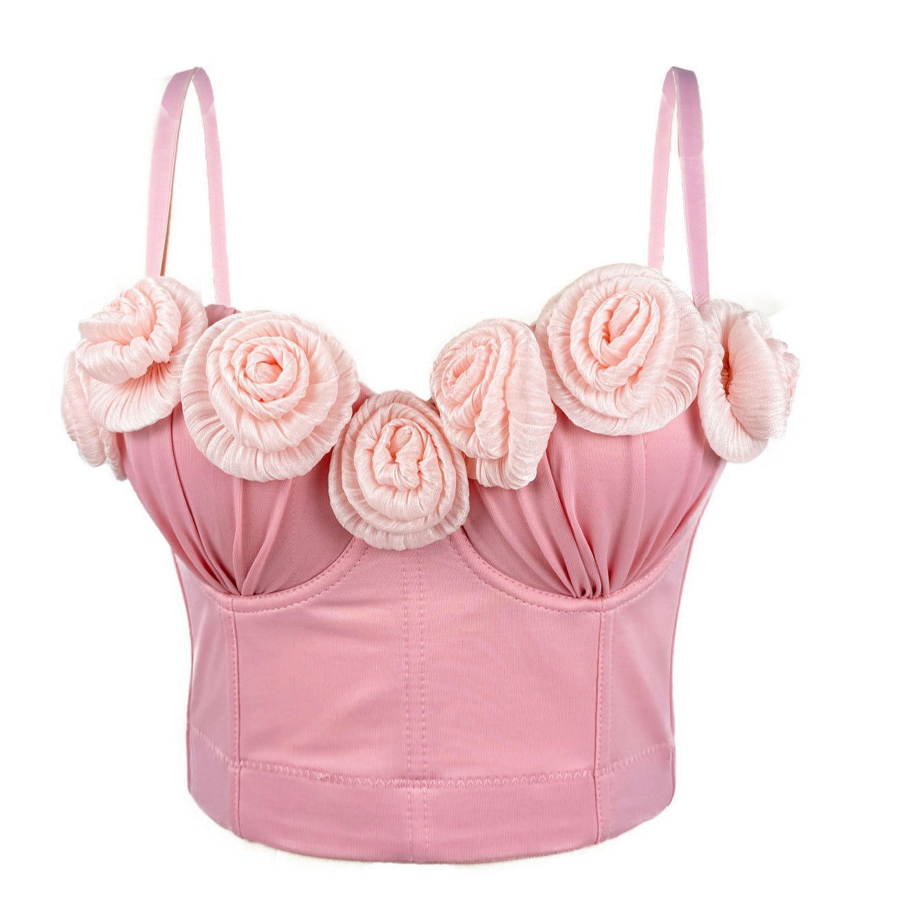 Rose Flower High-grade Outer Wear Fishbone Tops