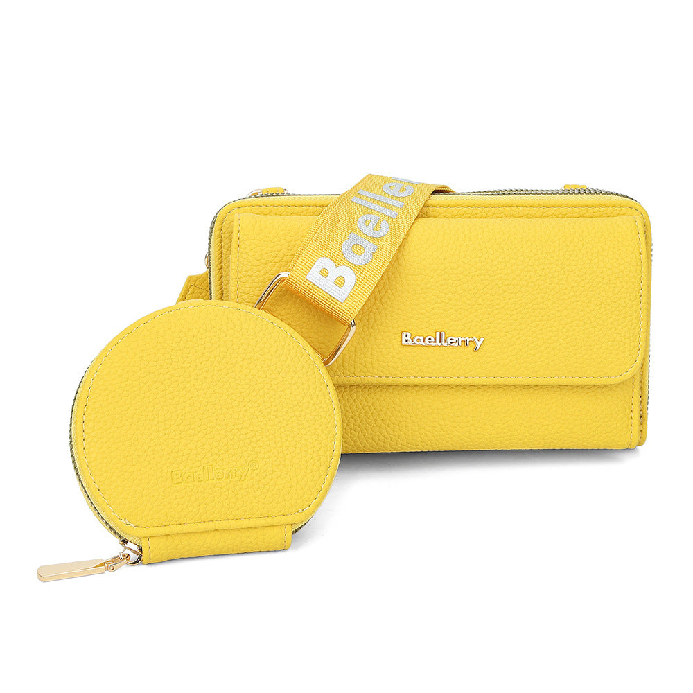 Women's Fashion Litchi Pattern Letter One Combination Bags