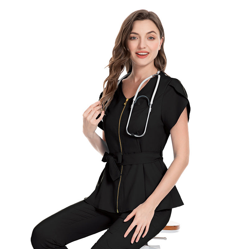 Women's Hospital Sleeve Fashion Operating Stretch Hand Uniform