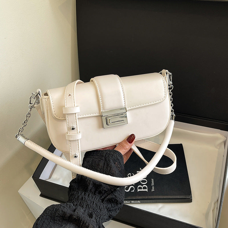 Women's Korean Fashion High Sense Underarm Chain Small Square Bags