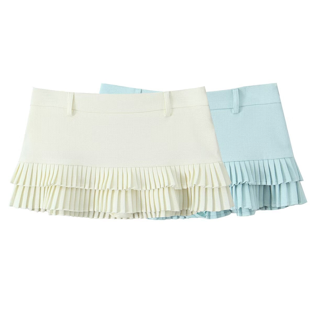 Fashion Striped Sleeve T-shirt Low Waist Shorts