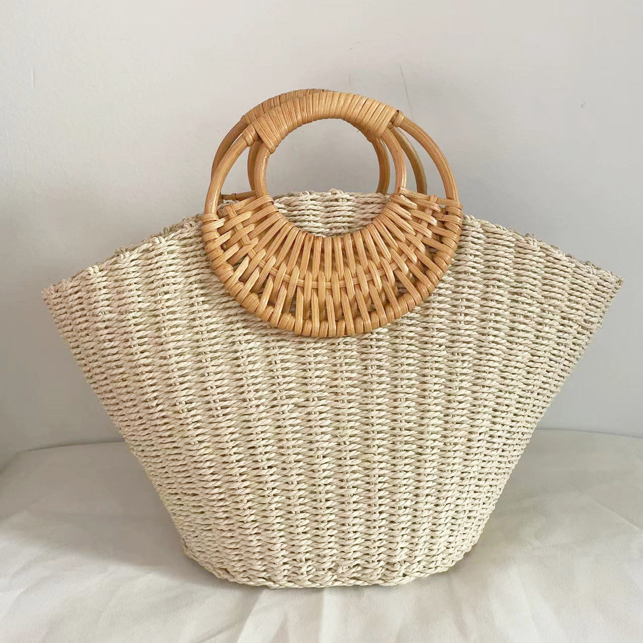 Women's Portable Fashion Leisure Woven Seaside Vacation Bags