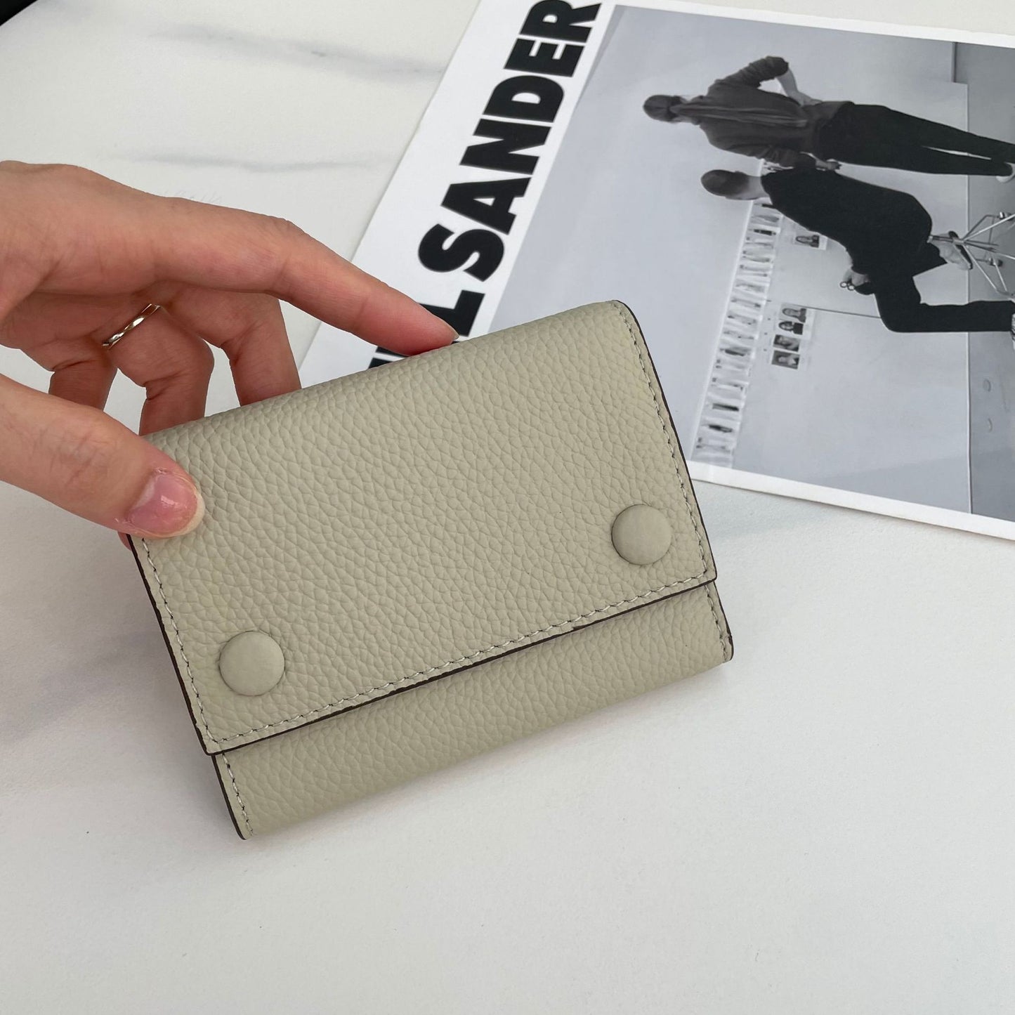 Women's Peas For Genuine Leather Contrast Color Ladies Wallets