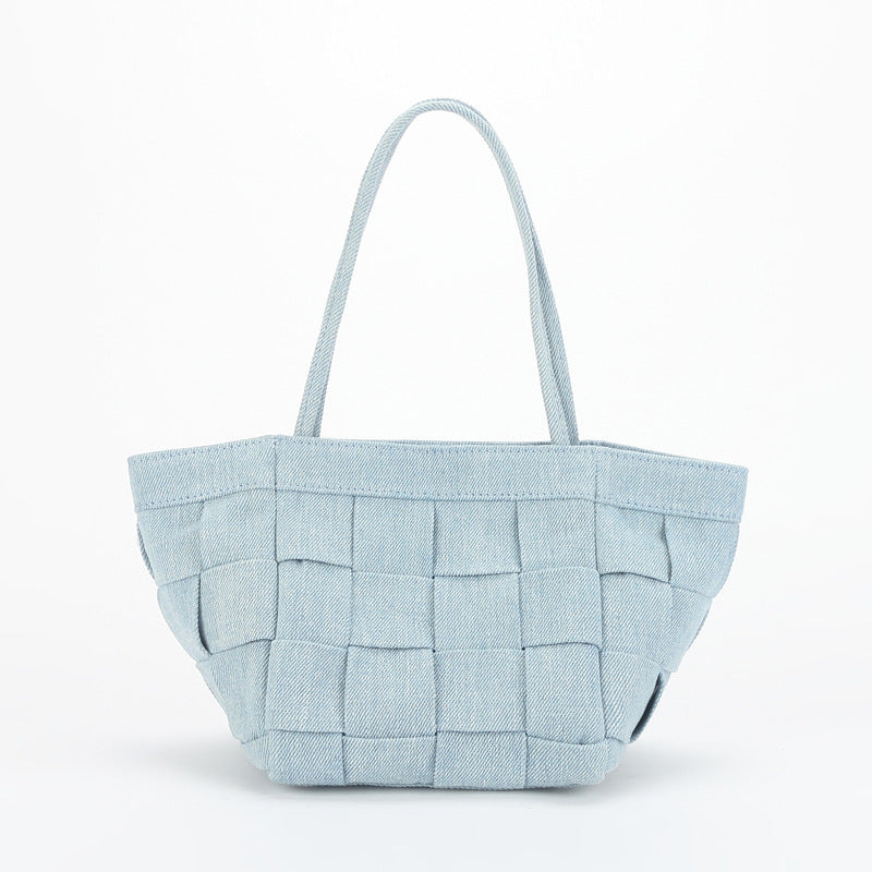 Women's Niche Hand-woven Simple Fashion Canvas Shoulder Bags