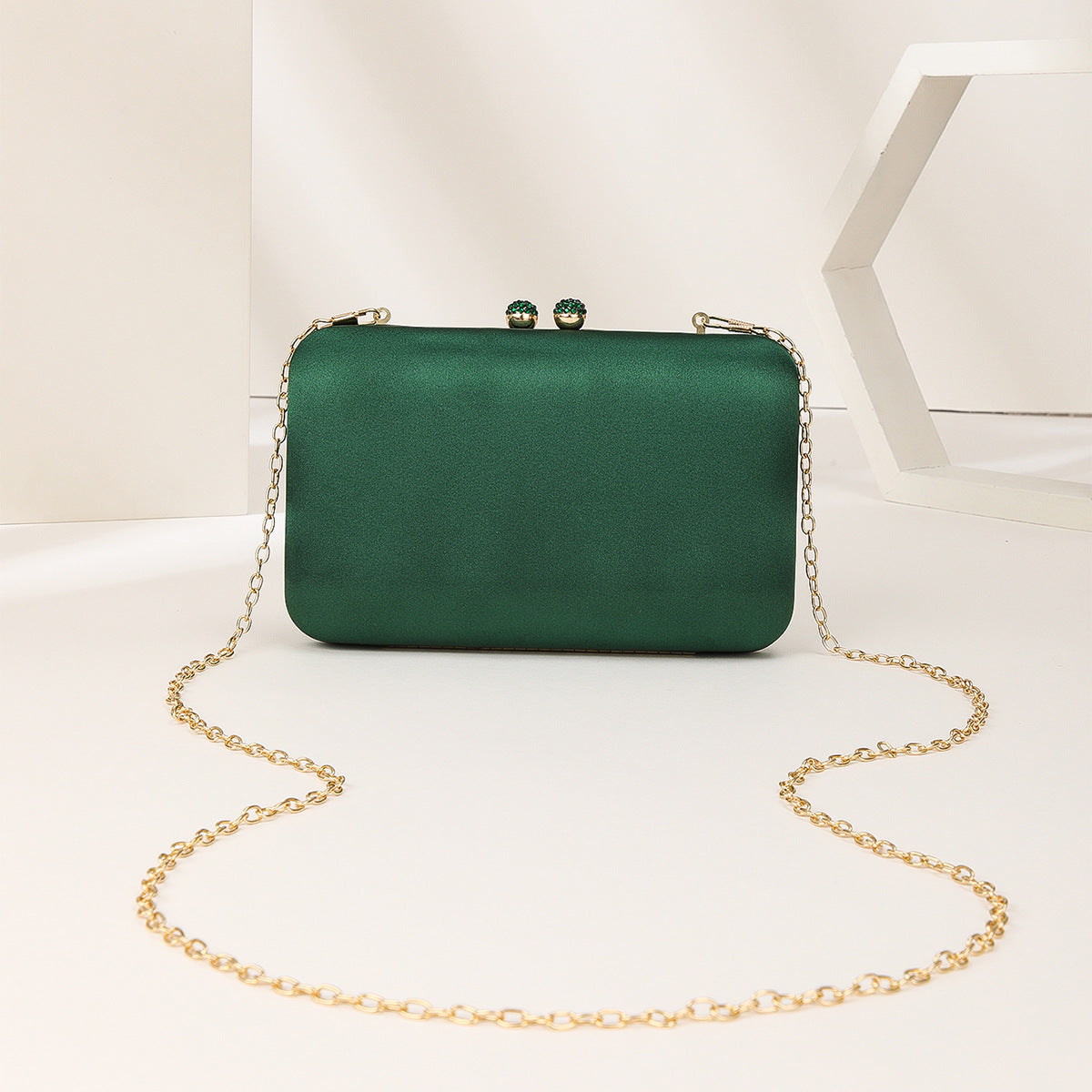 Artificial Silk Dinner Cheongsam Banquet Rhinestone Evening Bags