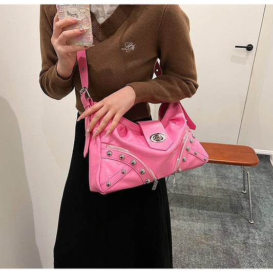 Women's Retro Solid Color Commute One Fashion Shoulder Bags