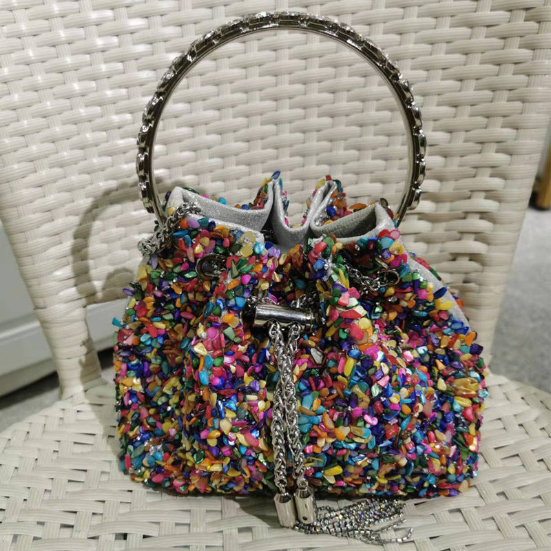 Women's Live Selection Fashion Rhinestone Over Diamond Shoulder Bags