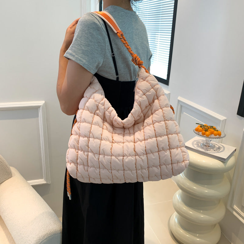 Women's Large Capacity Down Pleated Cloud Simple Crossbody Bags