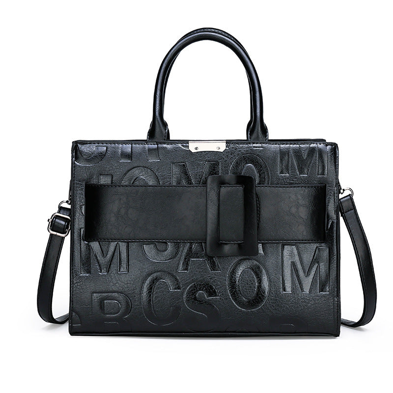 Women's Pretty Letter Pattern Portable Embossed Shoulder Bags