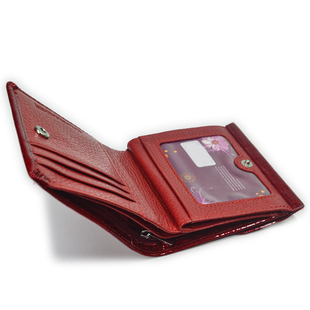 Women's Mini Multifunctional Leather Multiple Slots Patent Ladies Wallets