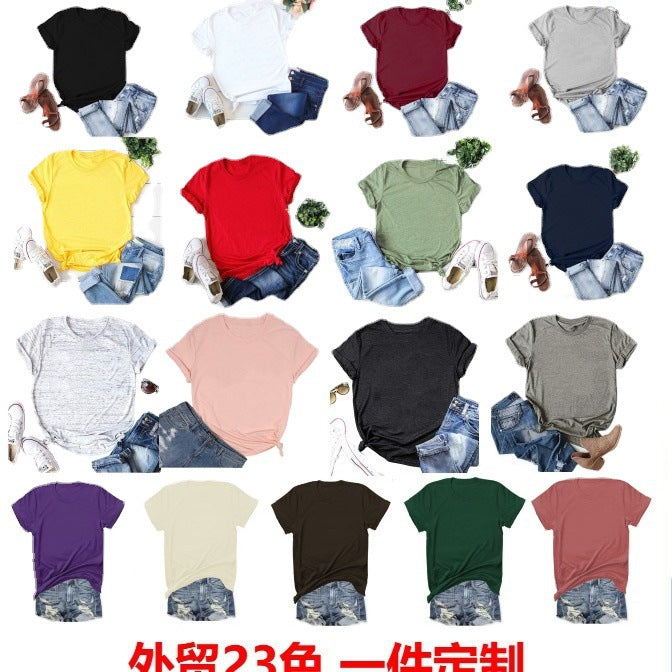 Color T-shirt Bottom Plate Printed Blank With Blouses