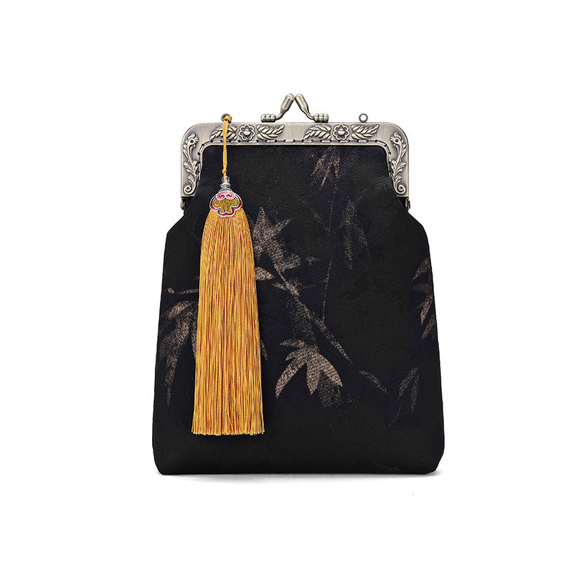 Antiquity Cheongsam Printed Gold Mouth Retro Ethnic Bags