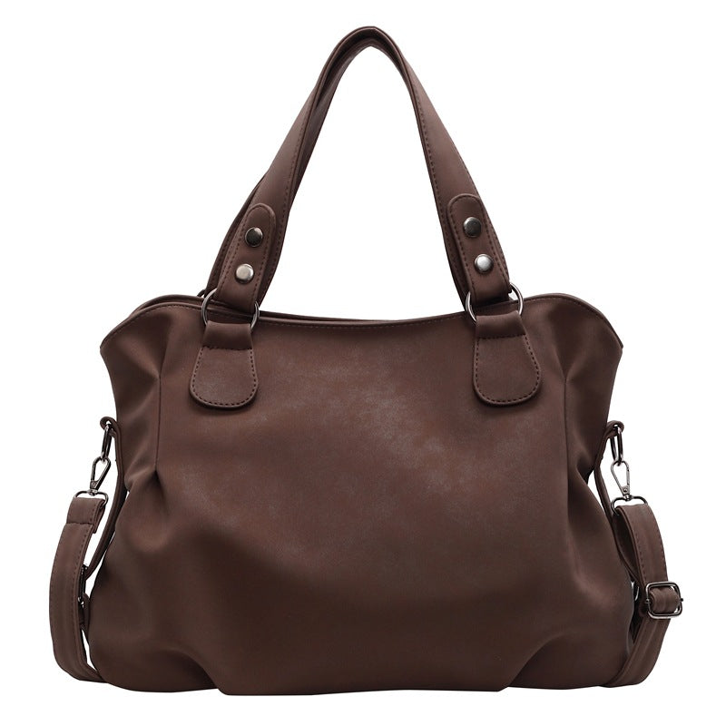 Women's Retro Fashionable Simple Korean Style Large Backpacks