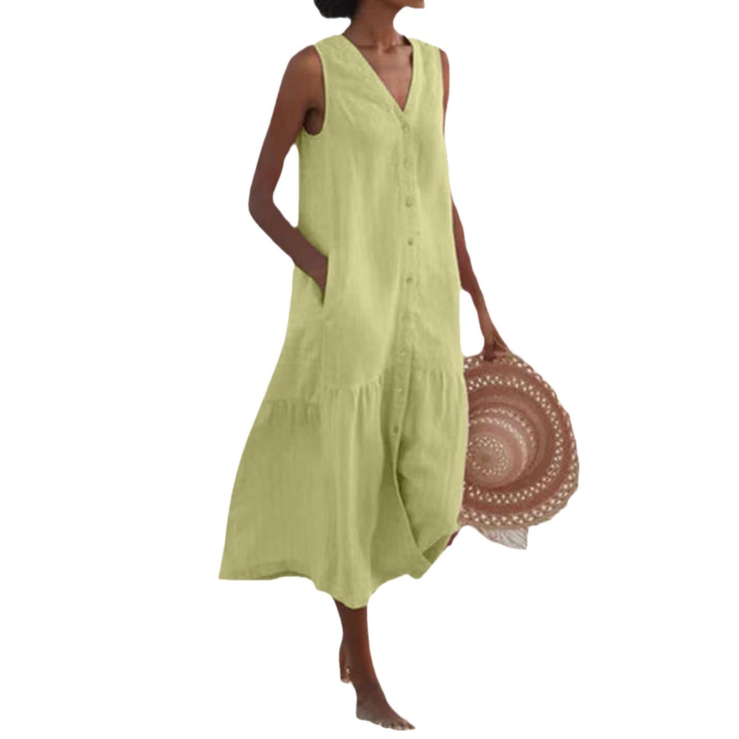 Cotton Strap Type Temperament Commute Trendy Dress Dresses