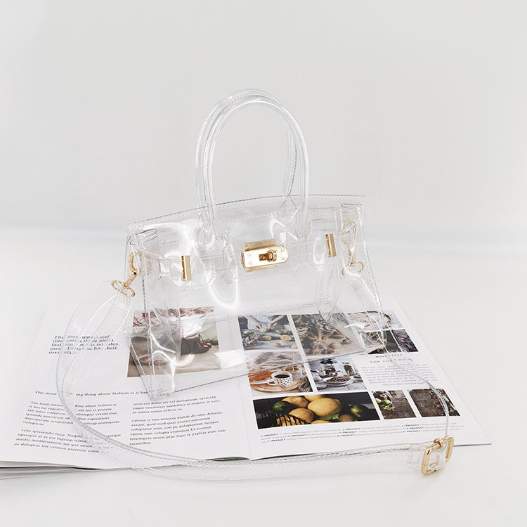 Women's Street Jelly Transparent Laser Magic Color Bags