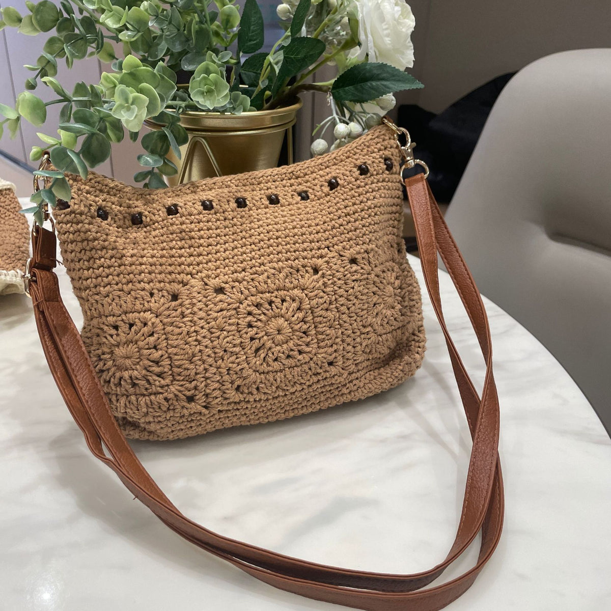 Women's Summer Cotton Thread Woven Large Capacity Ethnic Style Seaside Bags
