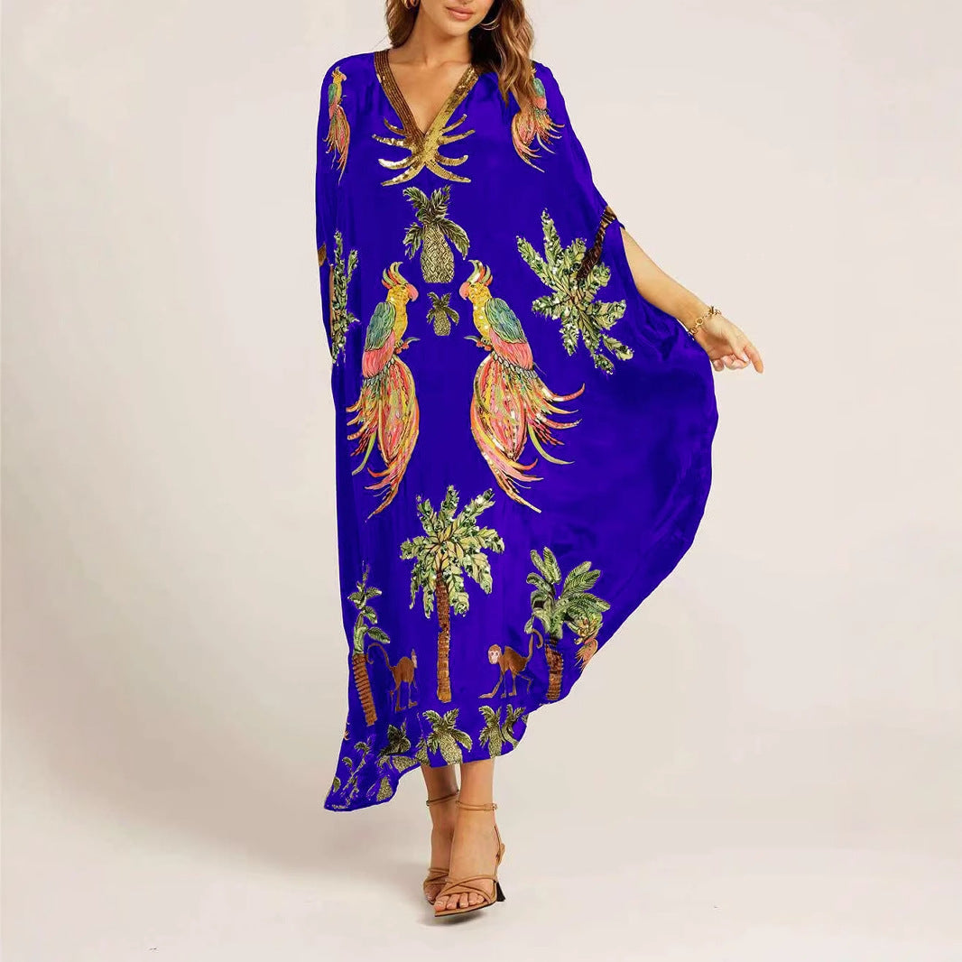 Women's Spring Print Loose Fashion Dress Dresses