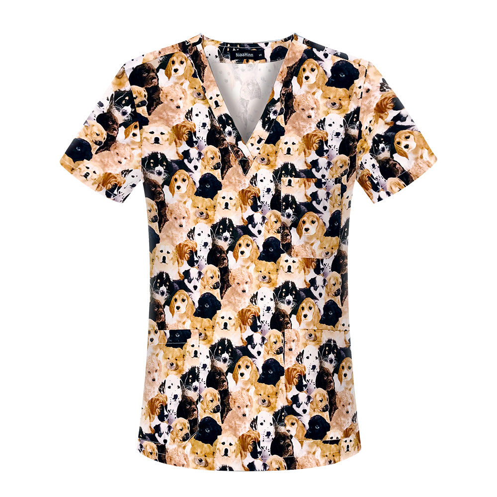 Women's & Men's & Hand Washing Clothes Brush T-shirt Uniform