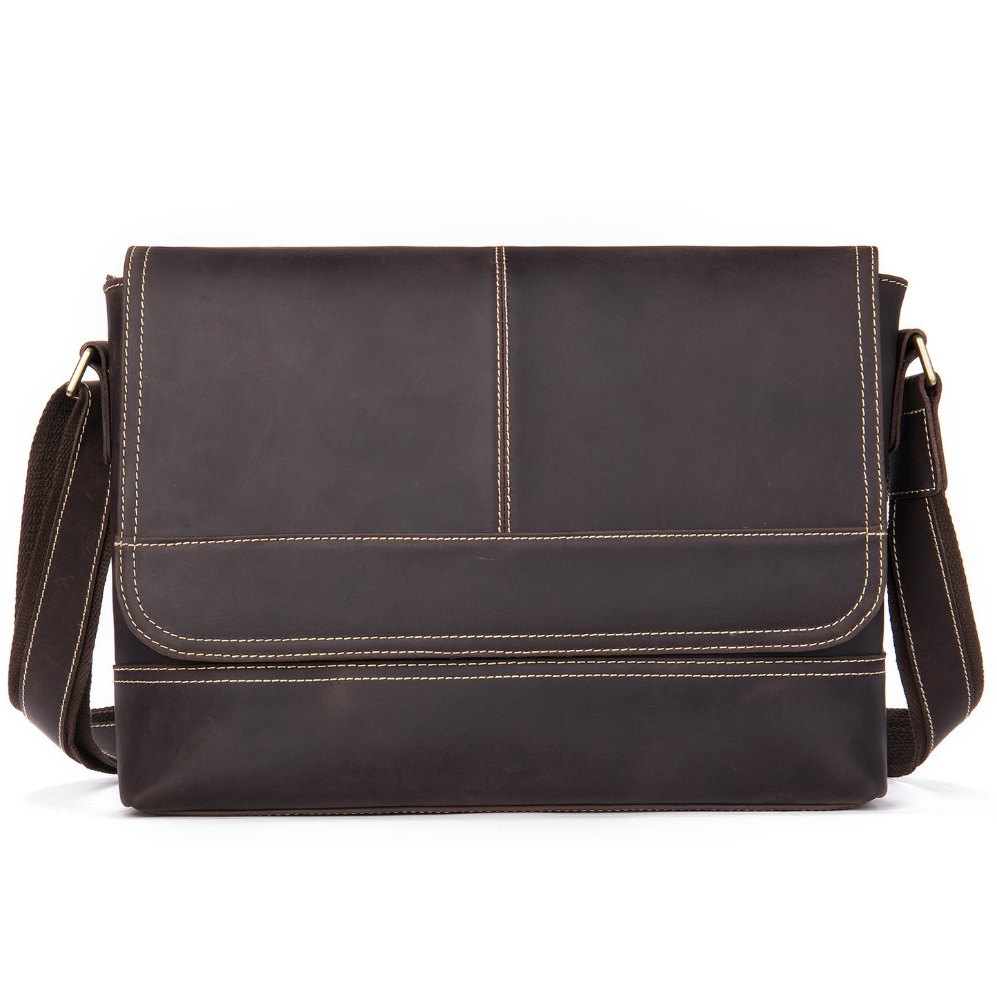 Men's Crazy Horse Leather Retro Fashion First Men's Messenger Bags