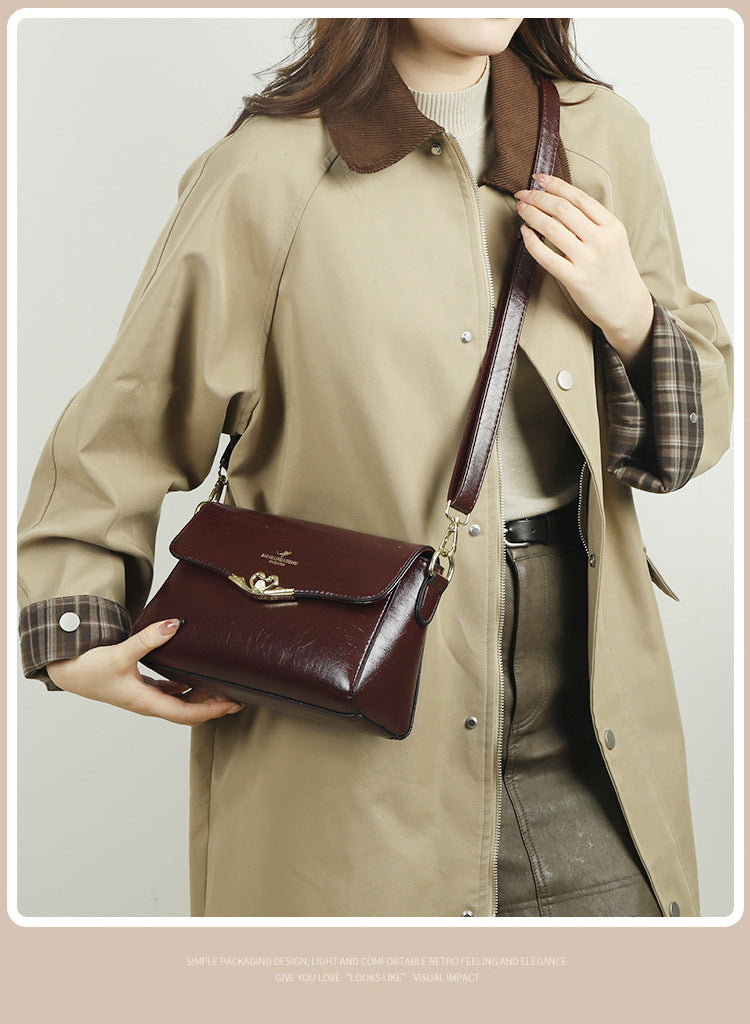 Women's Versatile Large Capacity Soft Leather Mother Bags