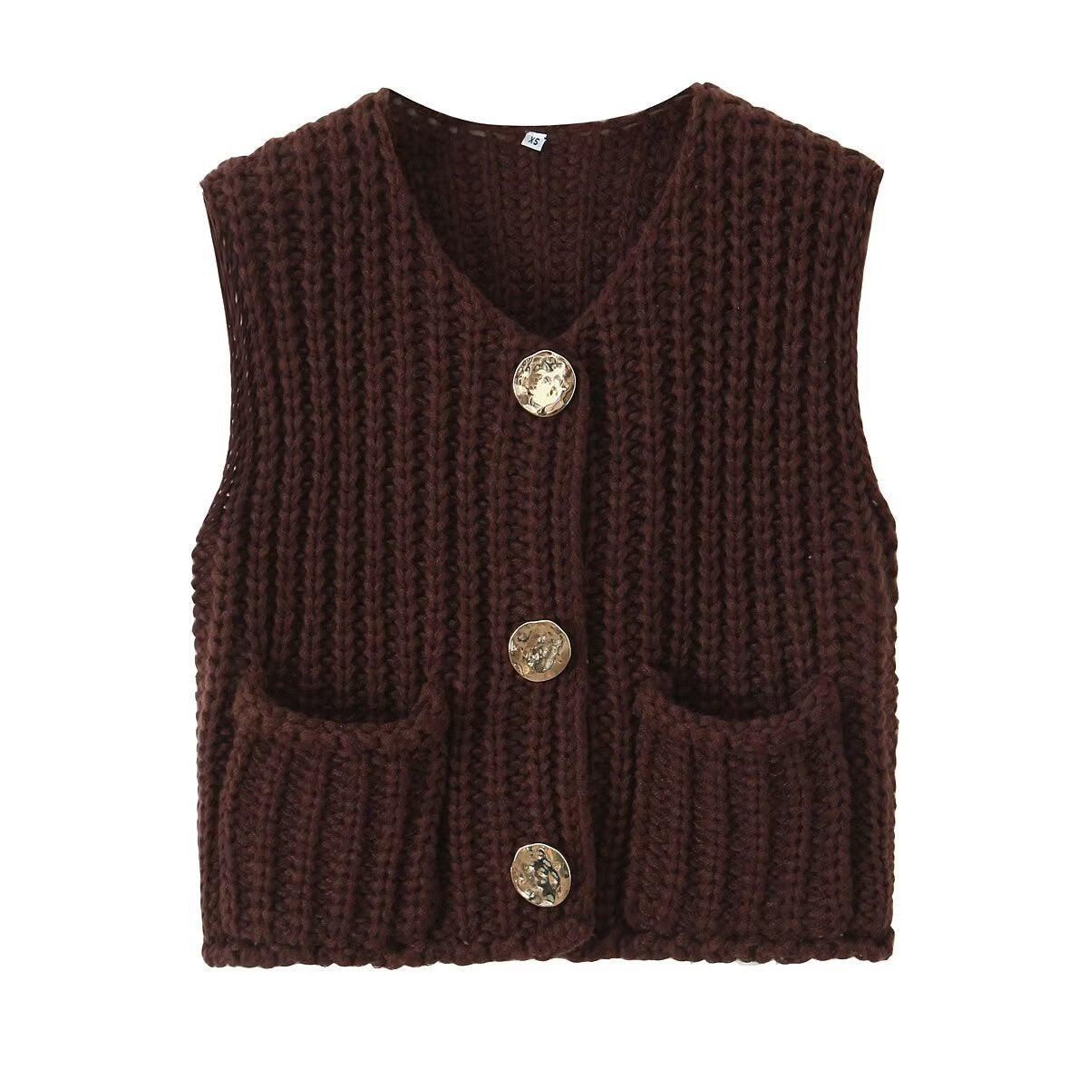 Women's Summer Street Fashion Thick Needle Knitted Vests