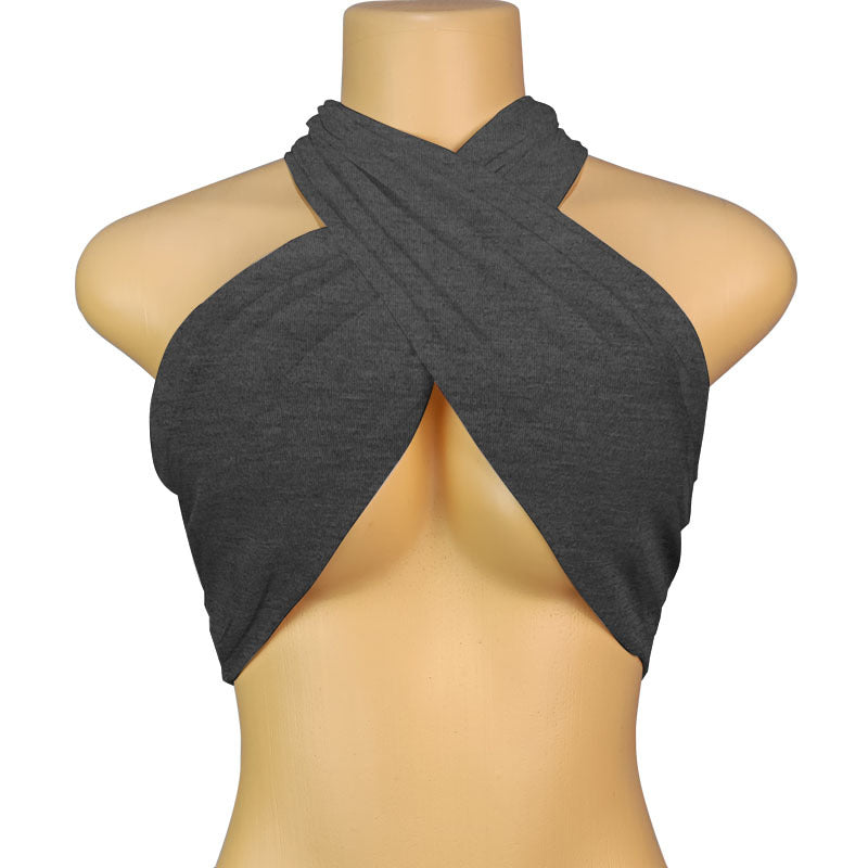 Women's Spring T-shirt Solid Color Sexy Variety Halter Tops