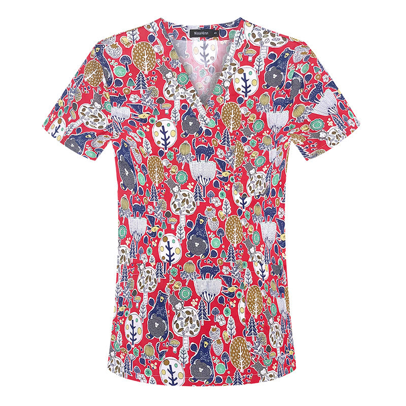 Sleeve Split Doctor Hand Washing Summer Thin Cotton Uniform