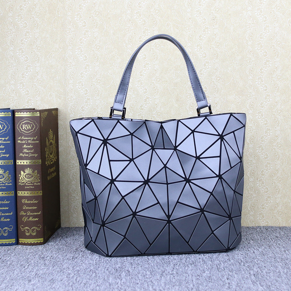 Rhombus Korean Style Fashionable Matte Finish Crossbody Bags