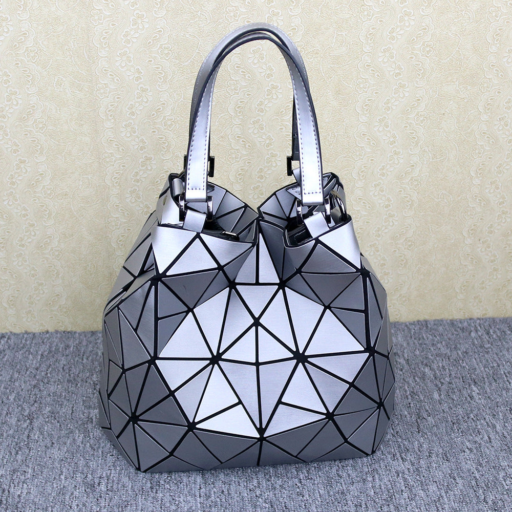 Rhombus Korean Style Fashionable Matte Finish Crossbody Bags