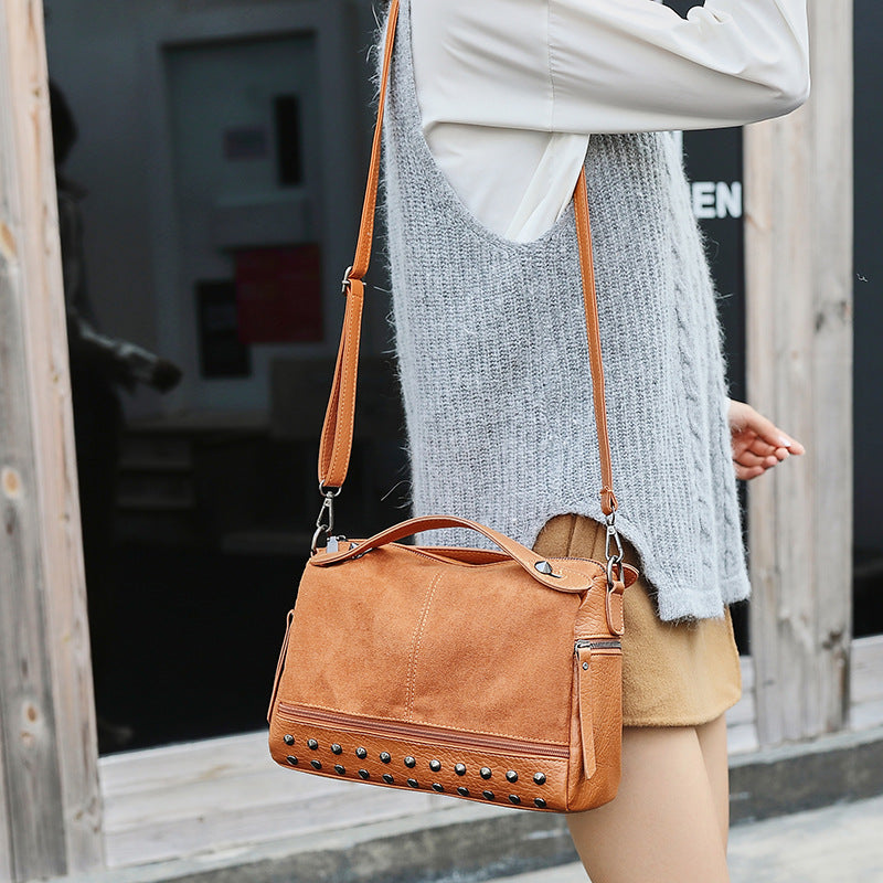 Women's Korean Style Easy To Match Fashion Dull Polish Crossbody Bags