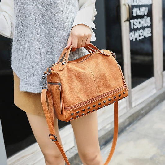 Women's Korean Style Easy To Match Fashion Dull Polish Crossbody Bags