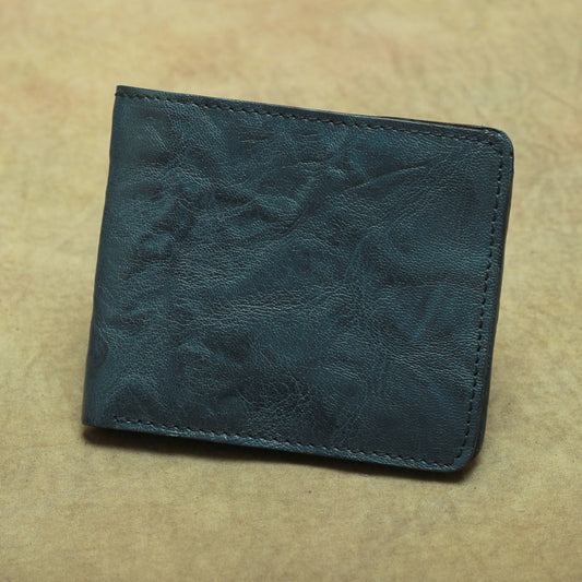 Women's & Men's & Leather Simple Retro Distressed Vegetable Tanned Men's Wallets