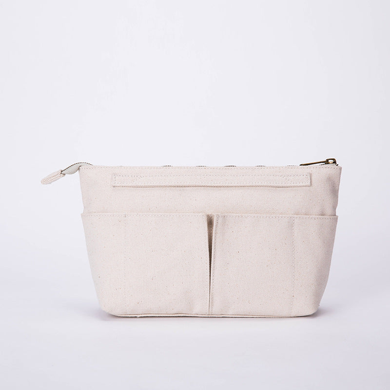 Organizing Portable Cotton Canvas Medium Liner Cosmetic Bags