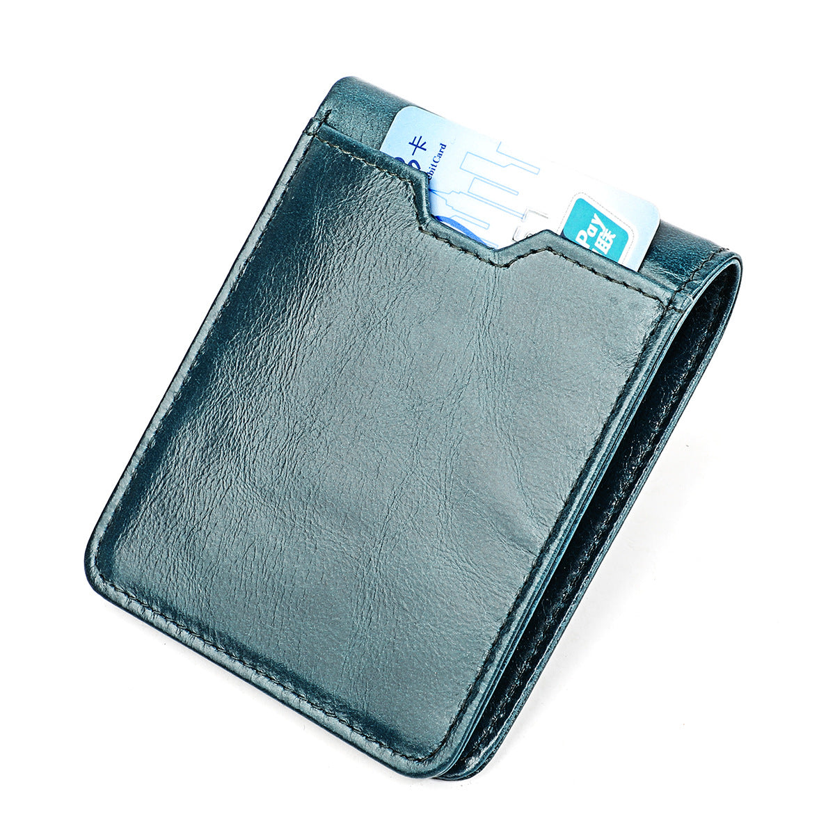 Women's & Men's Swiping Retro Fashion First Layer Cowhide Men's Wallet