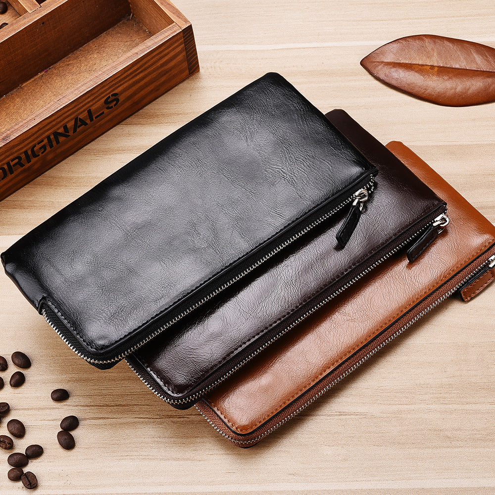 Men's Long Zipper Mobile Korean Hand Strap Men's Wallet
