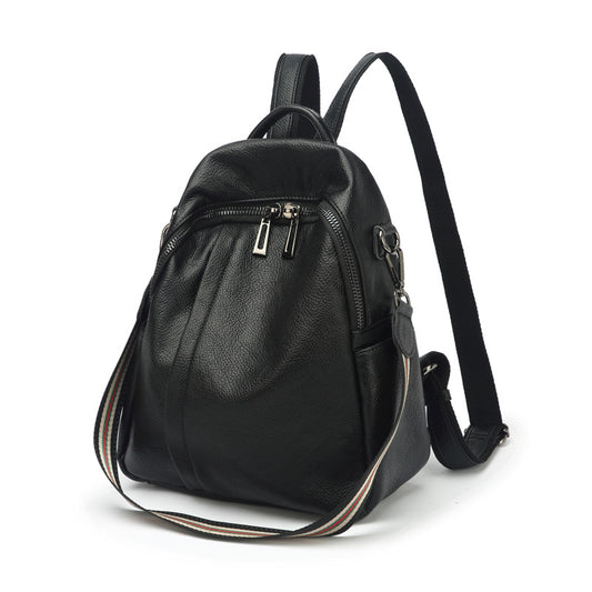 Women's Street Trend Leather Solid Color Sewing Luggage