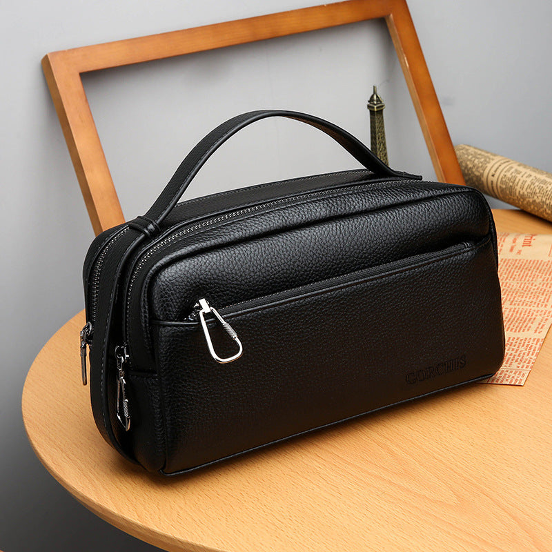 Men's Clutch Large Capacity Business Soft Leather Men's Handbags