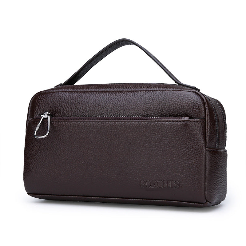 Men's Clutch Large Capacity Business Soft Leather Men's Handbags