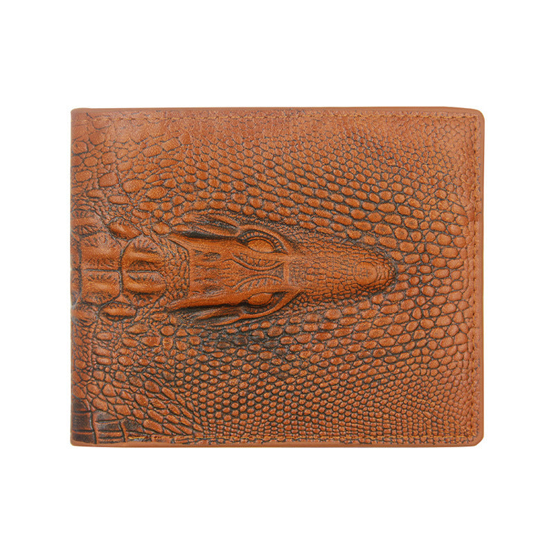 Men's Fashion Classic Crocodile Pattern Short Cheap Men's Wallet