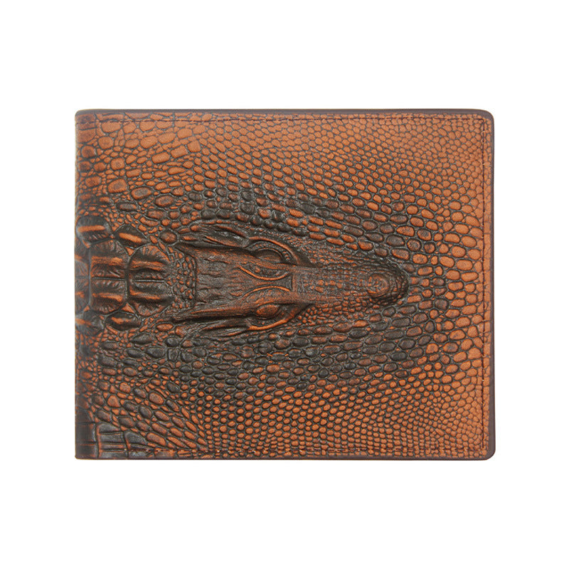 Men's Fashion Classic Crocodile Pattern Short Cheap Men's Wallet
