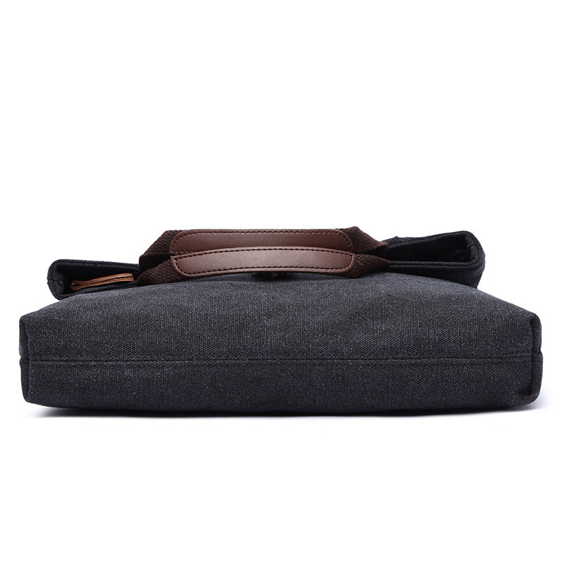 Men's Fashion Canvas Diagonal Solid Color Men's Messenger Bags