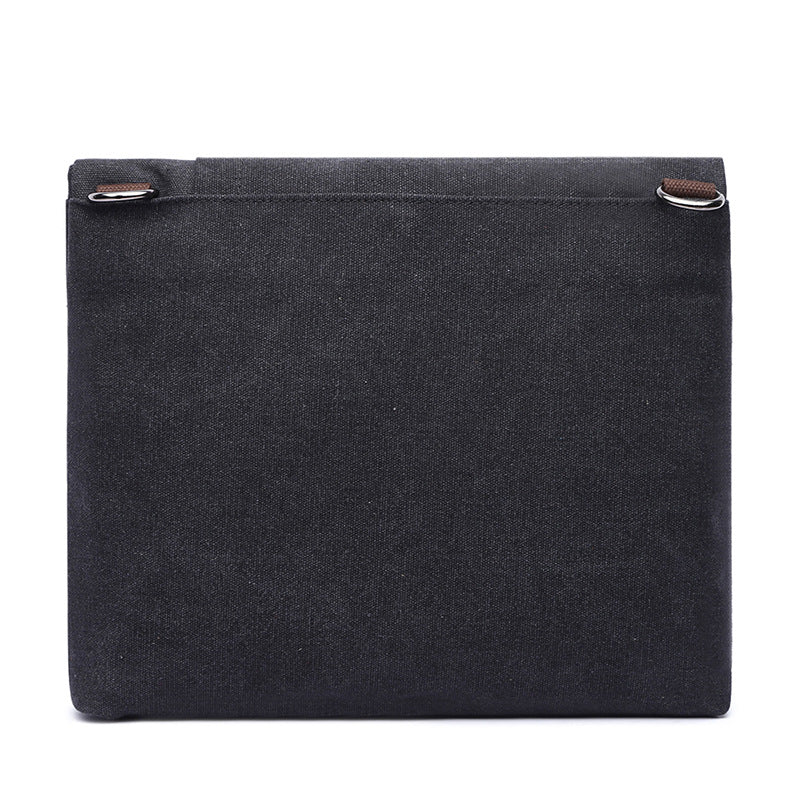 Men's Fashion Canvas Diagonal Solid Color Men's Messenger Bags