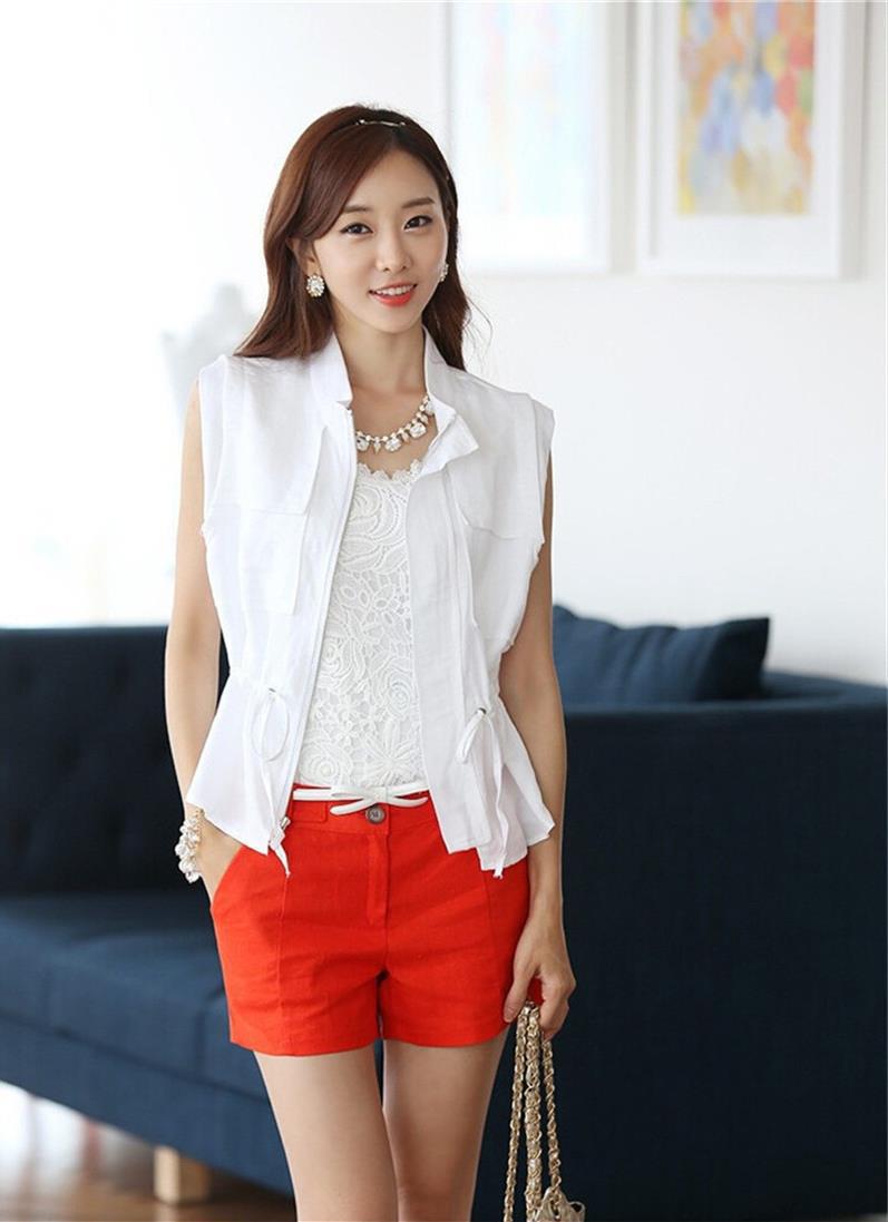 Women's Summer Korean Sleeveless Base Lace T-shirt Blouses