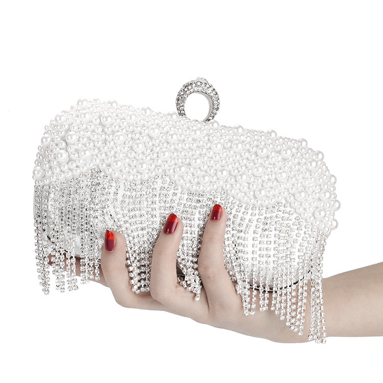 Women's Dinner Pearl Banquet Clutch Dress Wedding Evening Bags