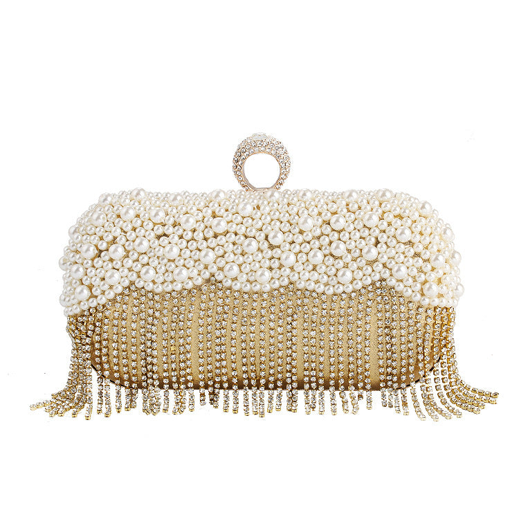 Women's Dinner Pearl Banquet Clutch Dress Wedding Evening Bags