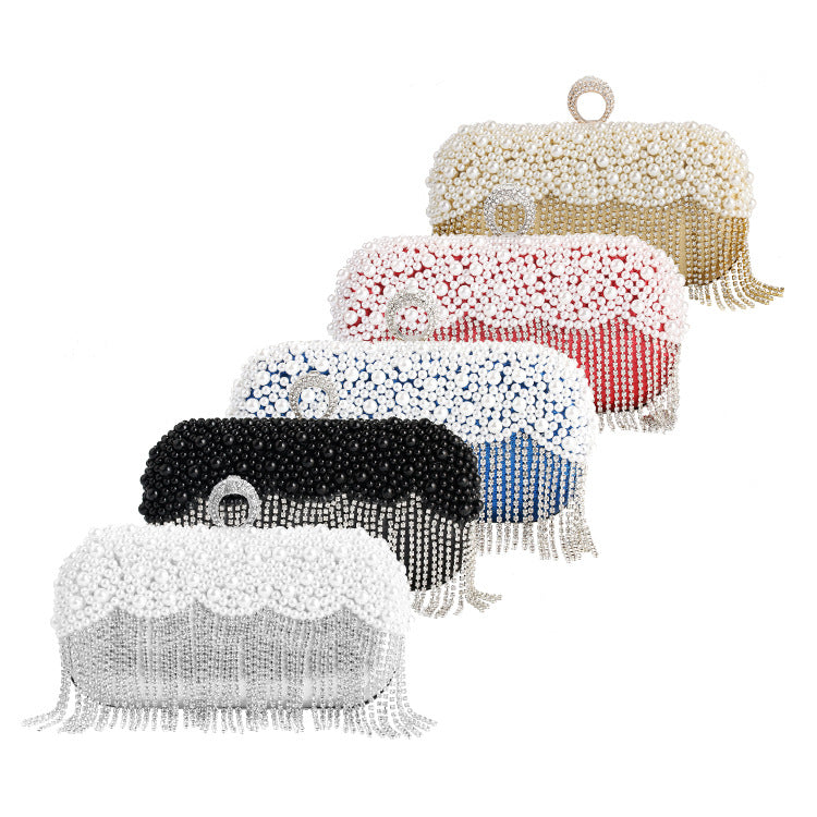 Women's Dinner Pearl Banquet Clutch Dress Wedding Evening Bags